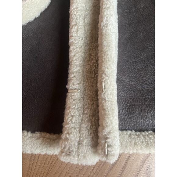 Ralph Lauren Collection Purple Label Cropped Shearling Vest Leather Runway Top - Picture 15 of 16